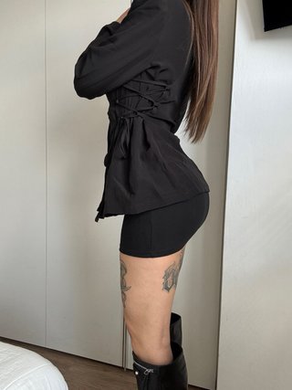 Blazer con lacci in vita