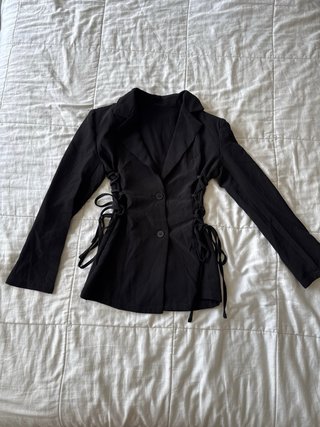 Blazer con lacci in vita