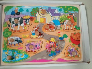 Puzzle de madera granja