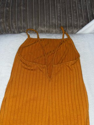 Vestido largo naranja de tirantes