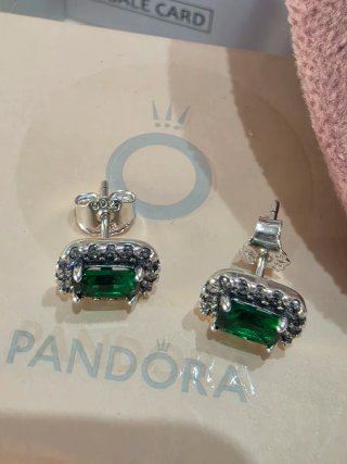 Conjunto Pandora Plata y Verde