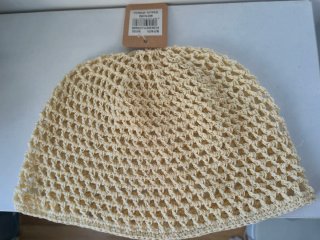 Gorro Crochet Beige 70% Acrílico 30% Nailon