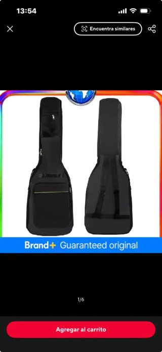 Funda para guitarra en negra