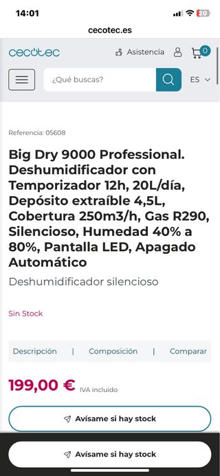 Deshumidificador Cecotec
