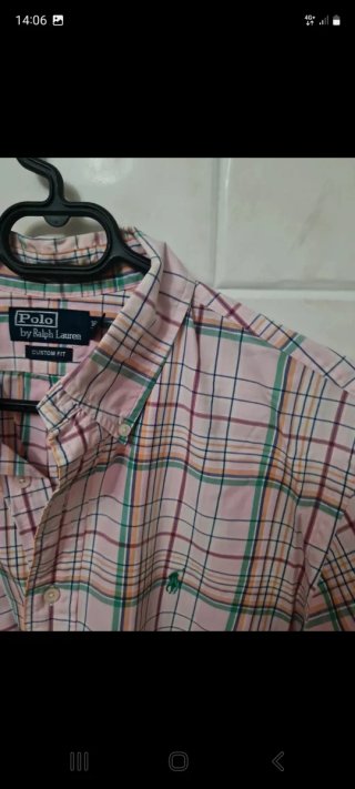 Camisa Polo Ralph Lauren cuadros rosa