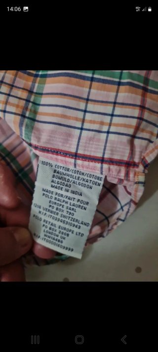 Camisa Polo Ralph Lauren cuadros rosa