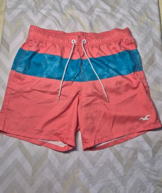 Bañador Hollister original talla S coral y azul