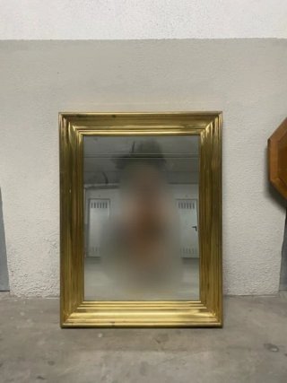 Espejo Pared Rectangular Dorado Latón