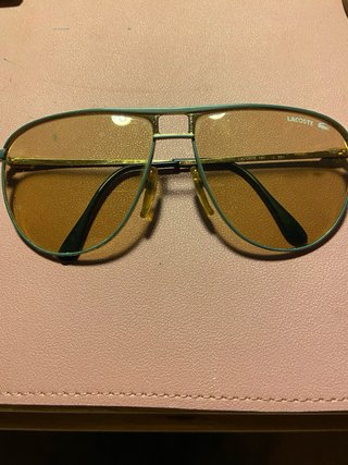 Gafas Lacoste Aviador Dorado y Turquesa