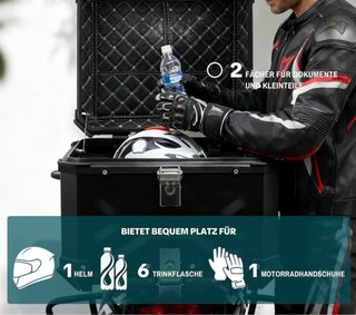 Baúl Moto Aluminio 55L Negro