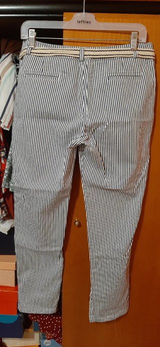 Pantalón rayas blanco y azul nuevo, talla 40 aprox