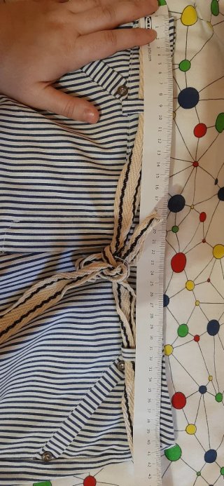 Pantalón rayas blanco y azul nuevo, talla 40 aprox