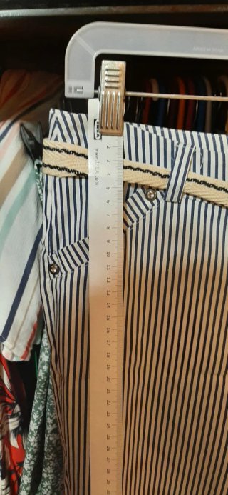 Pantalón rayas blanco y azul nuevo, talla 40 aprox
