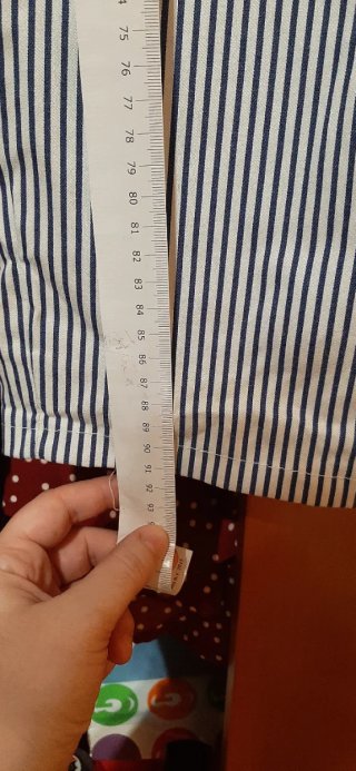 Pantalón rayas blanco y azul nuevo, talla 40 aprox