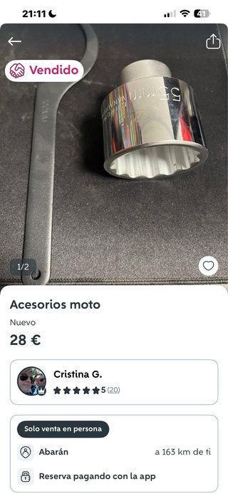 Llave vaso 55mm JWP + galga tensar cadena