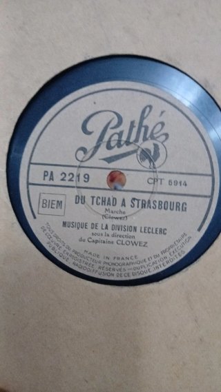 2 Discos de pizarra Marcha de la 2ª D.B. Leclerc
