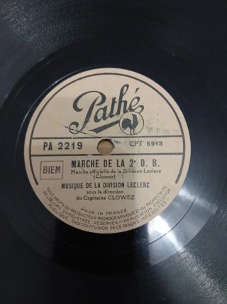 2 Discos de pizarra Marcha de la 2ª D.B. Leclerc