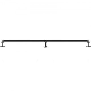 Pasamanos de Escalera de Tubo, Pasamanos de Escalera de 121.9 cm, Pasamanos de Tubo de Acero Carbono con Capacidad de Carga de 199.6 kg, Pasamanos de Tubo Industrial con Soporte de Montaje en Pare...