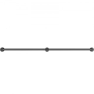 Pasamanos de Escalera de Tubo, Pasamanos de Escalera de 121.9 cm, Pasamanos de Tubo de Acero Carbono con Capacidad de Carga de 199.6 kg, Pasamanos de Tubo Industrial con Soporte de Montaje en Pare...