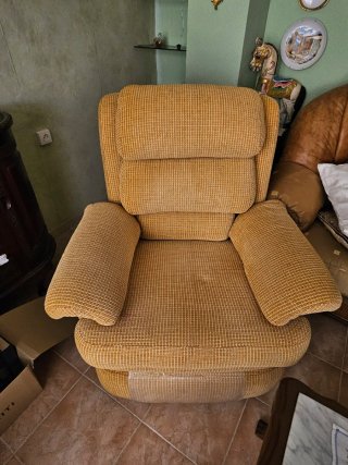 2 Sillones Relax Tela Amarillos