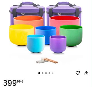 Set de 7 Cuencos de Cristal para Yoga y Meditación