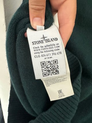 Jersey Stone Island verde lana