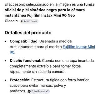 Custodia Fujifilm Instax Nera