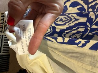 Kimono Zara Estampado Azul y Blanco