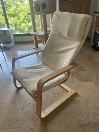 Silla Ikea Pello Madera Beige