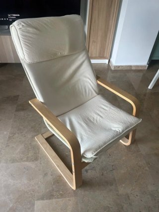 Silla Ikea Pello Madera Beige