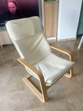 Silla Ikea Pello Madera Beige