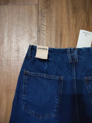Pantalón vaquero culotte ancho