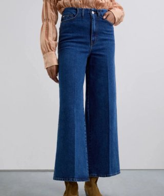 Pantalón vaquero culotte ancho