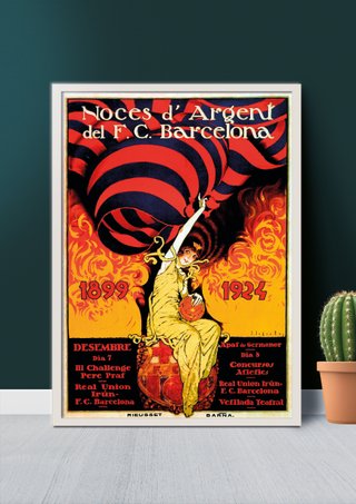 Quadro BARÇA 1924 Replica POSTER Vintage Marco A3