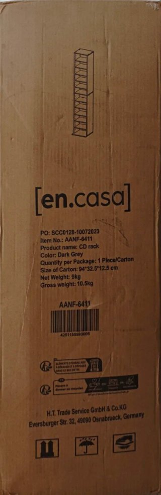 Mueble CD en.casa Gris. Nuevo, sin sacar de caja