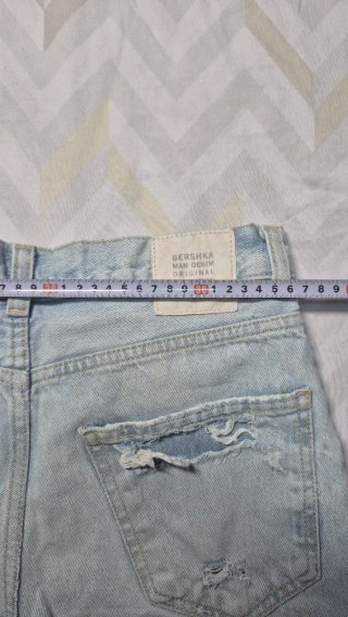 Shorts vaqueros denim azul claro cintura cruza