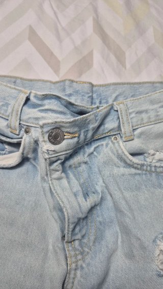 Shorts vaqueros denim azul claro cintura cruza