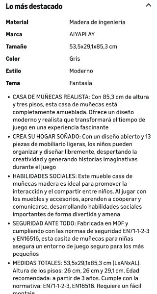 Casita de muñecas de madera