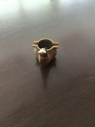 Cenicero Bronce Antiguo Pipa