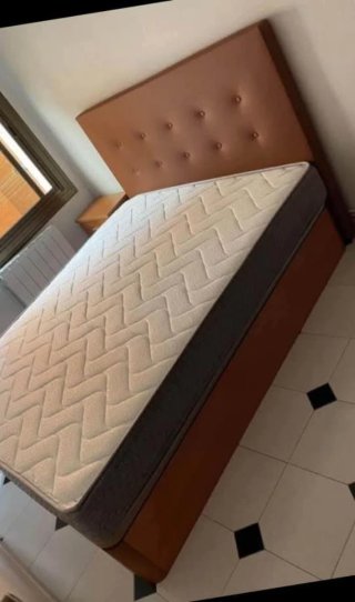 Canapé abatible in legno con 4 angoli arrotondati in legno massello da 3 cm, con apertura frontale e laterale, materassi viscoelastici e molle, 25 cm e 30 cm di spessore, alta qualità