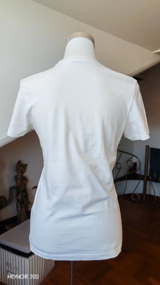 T-shirt uomo Sisley bianca stampa S