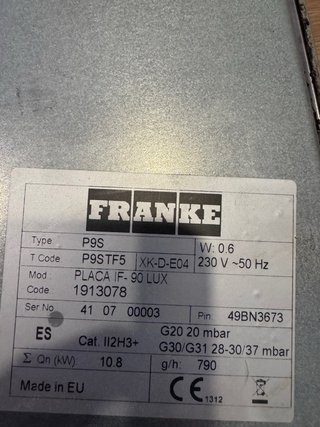 Placa de gas Franke IF - 90 LUX