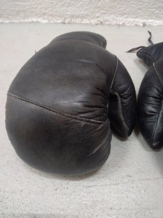 Guantes de boxeo retro piel búfalo infantiles