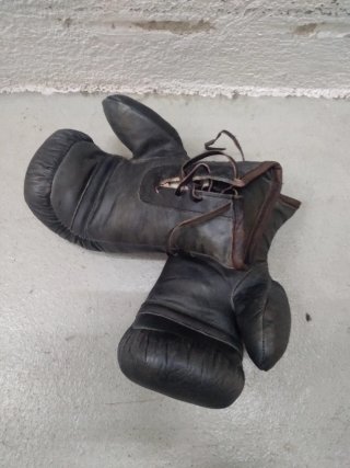 Guantes de boxeo retro piel búfalo infantiles