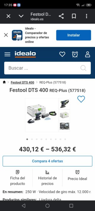 Lijadora Festool DTS 400 R / RTS 400 R