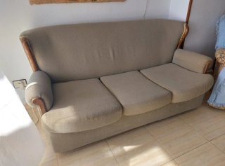 Se regala Sofá cama beige y marrón