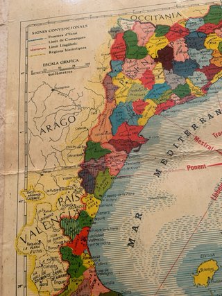 Mapa Països Catalans Divisió Comarcal