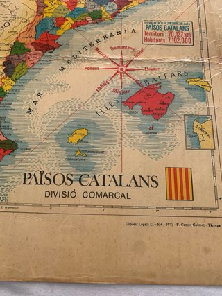 Mapa Països Catalans Divisió Comarcal