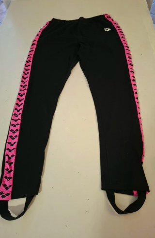 Pantaloni sportivi Arena neri con banda rosa