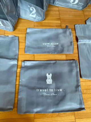 Organizer da viaggio 8 pezzi grigio! #301-8